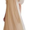 Women's Lace  Nightgown Long Sleeve Sleepwear Nightdress