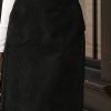 Split Hem Knee Length Sheath Skirt, Elegant Slant Pockets High Waist Skirt For Spring & Summer, Women's Clothing