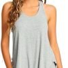 Pajamas Set for Women Viscose Made from Bamboo - Ribbed Racerback Tank Top Soft Sleepwear Pjs Shorts Nightwear Loungewear