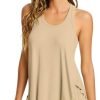 Pajamas Set for Women Viscose Made from Bamboo - Ribbed Racerback Tank Top Soft Sleepwear Pjs Shorts Nightwear Loungewear
